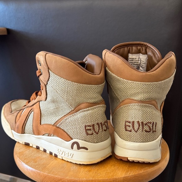 Evisu Brown and Tan High-Top Sneakers - Picture 2 of 10